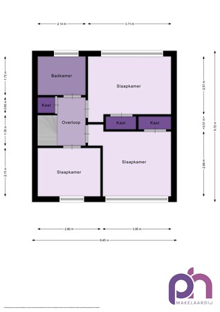 Floorplan - Julianastraat 81, 3291 BL Strijen