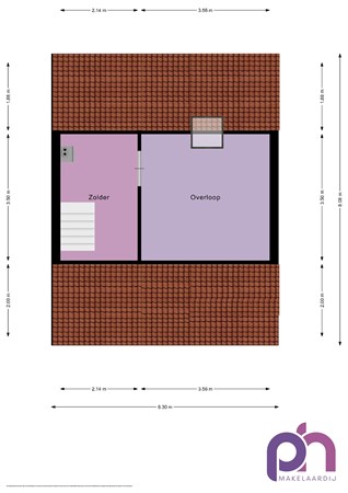 Floorplan - Bernhardstraat 9, 3264 XC Nieuw-Beijerland