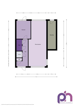 Floorplan - Rembrandtstraat 112, 3262 HS Oud-Beijerland