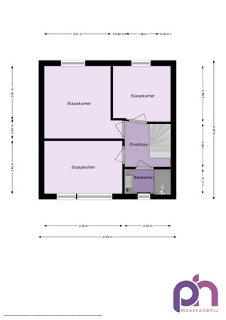 Floorplan - Van Vollenhovenstraat 5, 3265 BX Piershil