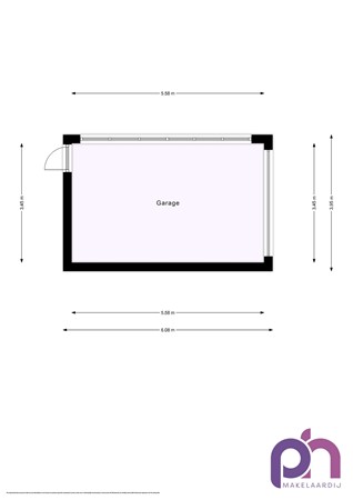 Floorplan - Van Vollenhovenstraat 5, 3265 BX Piershil