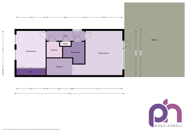 Floorplan - Katendrechtsestraat 290, 3072 NX Rotterdam