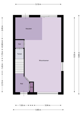 Floorplan - Paukenslag 1, 3286 TD Klaaswaal