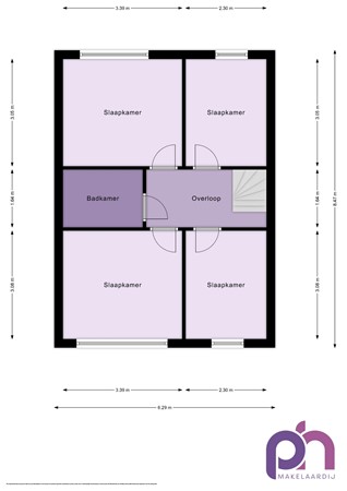 Floorplan - Molièreweg 19, 3076 GB Rotterdam