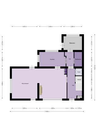Floorplan - Zinkweg 208, 3262 BH Oud-Beijerland