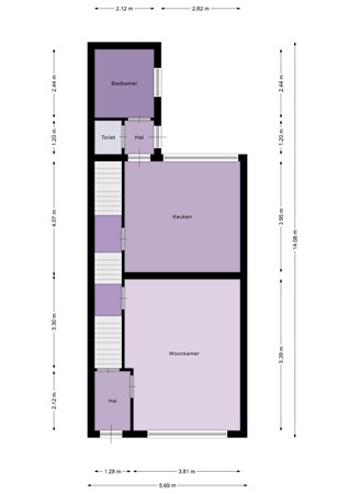 Floorplan - Zinkweg 16, 3262 BA Oud-Beijerland