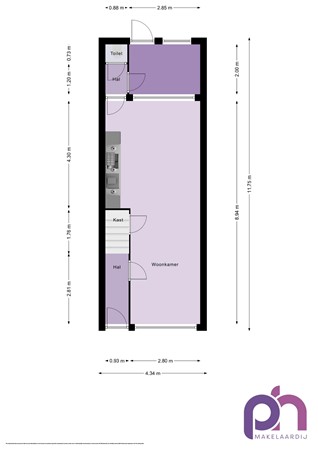 Floorplan - Steenenstraat 3, 3262 JL Oud-Beijerland