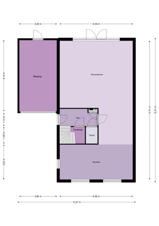 Floorplan - Heuvelstee 46, 3281 MS Numansdorp