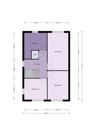 Floorplan - Heuvelstee 46, 3281 MS Numansdorp