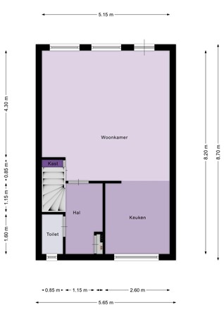Floorplan - Klaverbladstraat 7, 3286 VR Klaaswaal
