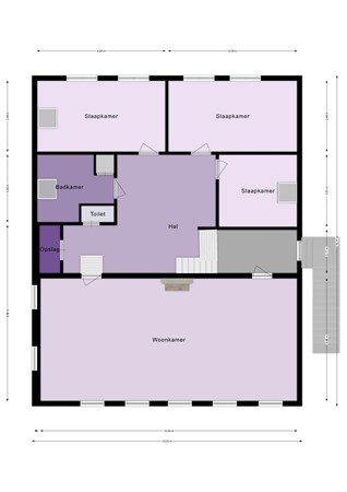 Floorplan - Kerkstraat 14B, 3286 AK Klaaswaal