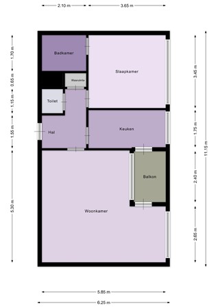 Floorplan - 's-Lands Werf 260, 3063 GH Rotterdam