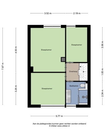 Plattegrond - Geerland 36, 4761 TK Zevenbergen - 443165_2D_Eerste_Verdieping_Geerland_36_Zevenbergen_02.jpg