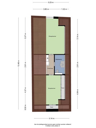 Plattegrond - Drogedijk 31, 4793 TB Fijnaart - 432961_2D_Eerste_Verdieping_Drogedijk_31_Fijnaart_02.jpg