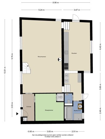 Plattegrond - Drogedijk 31, 4793 TB Fijnaart - 432961_2D_Begane_Grond_Drogedijk_31_Fijnaart_01.jpg