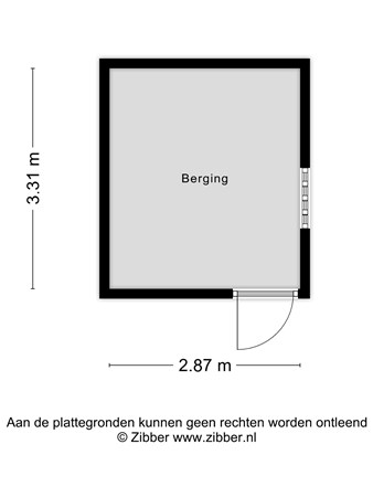 Plattegrond - Drogedijk 31, 4793 TB Fijnaart - 432961_2D_Berging_Drogedijk_31_Fijnaart_04.jpg