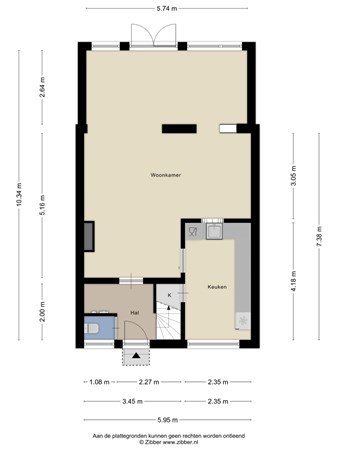 Plattegrond - Wolvenring 16, 4817 GD Breda - 441499_2D_Begane_grond_Wolvenring_16_Breda_01.jpg