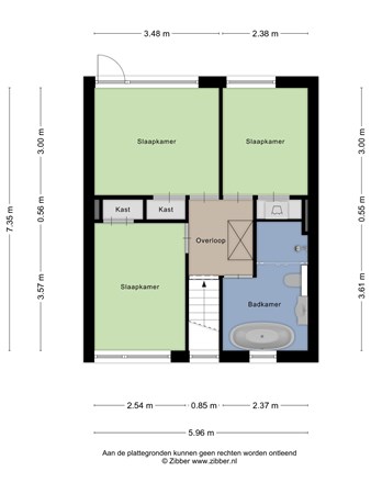 Plattegrond - Wolvenring 16, 4817 GD Breda - 441499_2D_Eeraste_verdieping_Wolvenring_16_Breda_02.jpg