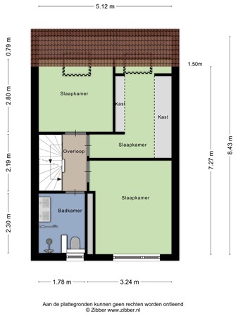 Plattegrond - Sparrenhof 60, 4921 DS Made - 449656_2D_Eerste_Verdieping_Sparrenhof_60_Made_02.jpg