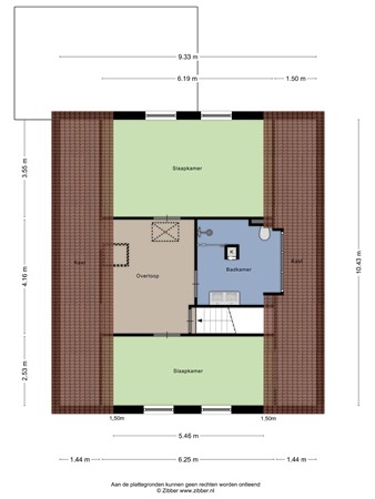 Plattegrond - Dansvlinder 16, 4758 CJ Standdaarbuiten - 448564_2D_Eerste_Verdieping_Dansvlinder_16_Standdaarbuiten_02.jpg