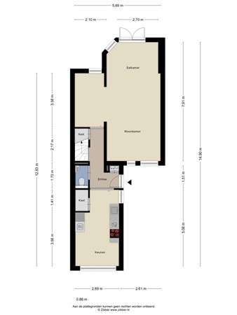 Plattegrond - Beukenlaan 6, 4791 AT Klundert - 456171_2D_Begane_Grond_Beukenlaan_6_Klundert_01.jpg