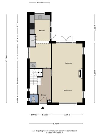 Plattegrond - Hoofdstraat 48A, 4844 CG Terheijden - 455404_2D_Begane_Grond_Hoofdstraat_48_A_Terheijden_01.jpg