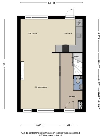 Plattegrond - Zilvermeeuw 122, 4872 RT Etten-Leur - 441059_2D_Begane_Grond_Zilvermeeuw_122_EttenLeur_02.jpg