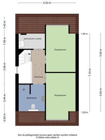 Plattegrond - Coupure 17, 4652 GK Steenbergen - 438738_2D_Eerste_Verdieping_Coupure_17_Steenbergen_02.jpg