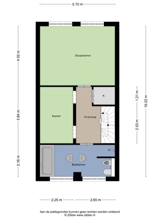 Plattegrond - Hubertuslaan 22, 4871 LG Etten-Leur - 461508_2D_Eerste_Verdieping_Hubertuslaan_22_EttenLeur_02.jpg