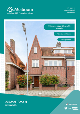 Brochure - Azelmastraat 13, 4761 AB ZEVENBERGEN (1) - Azelmastraat 13, 4761 AB Zevenbergen