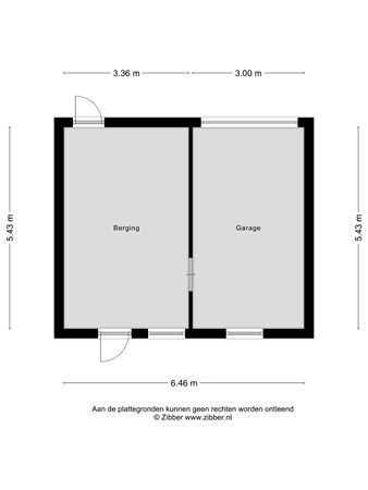 Plattegrond - Sint Jorisstraat 7, 4761 BK Zevenbergen - 466884_2D_Garage_Sint_Jorisstraat_7_Zevenbergen_04.jpg