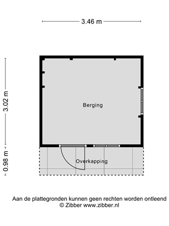 Plattegrond - Wilhelminaplein 8, 4782 AB Moerdijk - 469485_2D_Berging_Wilhelminaplein_8_Moerdijk_03.jpg