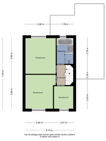 Plattegrond - Julianastraat 60, 4782 AP Moerdijk - 471261_2D_Eerste_Verdieping_Julianastraat_60_Moerdijk_02.jpg