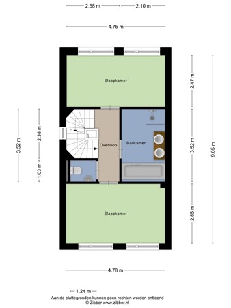 Plattegrond - Kreitenborg 68, 4761 SV Zevenbergen - 176755399_1578672_kreit_eerste_verdiepi_first_design_20250912_a3dd37.jpg