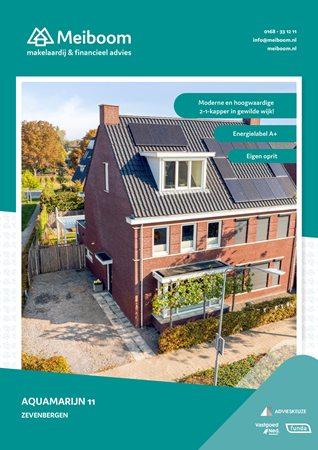 Brochure - Aquamarijn 11, 4762 BD ZEVENBERGEN (1) - Aquamarijn 11, 4762 BD Zevenbergen