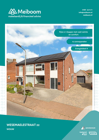 Brochure - Wesemaelestraat 22, 4724 AG WOUW (1) - Wesemaelestraat 22, 4724 AG Wouw