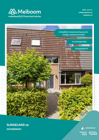 Brochure - Slingeland 20, 4761 MX ZEVENBERGEN (1) - Slingeland 20, 4761 MX Zevenbergen