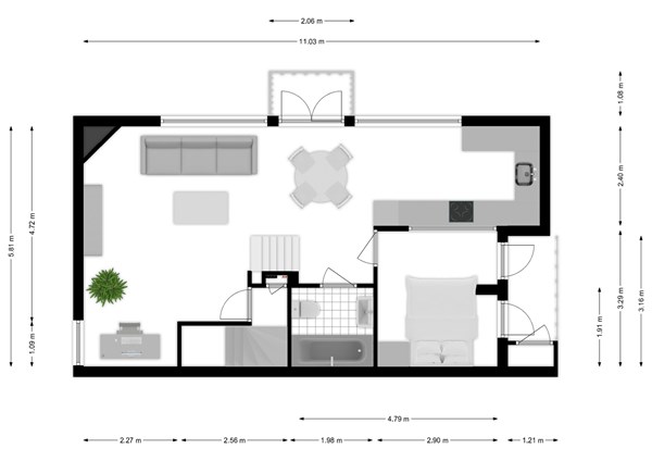 Lanseloetstraat 1-3, 1055 BA Amsterdam - Lanseloetstraat 1 - Amsterdam - Derde verdieping - 2D.jpeg