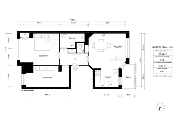 Granidastraat 14-3, 1055 HJ Amsterdam - 