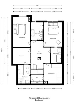 Rijnstraat 234, 1079 HV Amsterdam - Souterrain - 2D.jpg