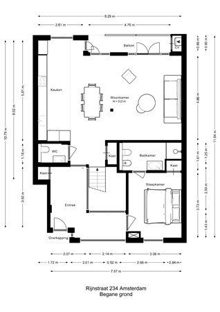 Rijnstraat 234, 1079 HV Amsterdam - Begane grond - 2D.jpg