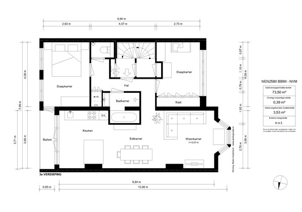 Bestevâerstraat 10-3, 1056 HM Amsterdam - 