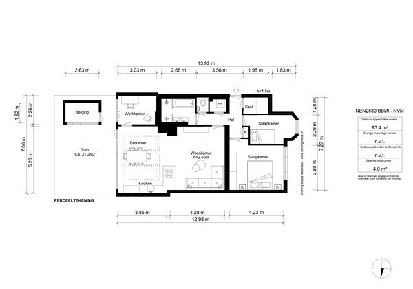 Van Speijkstraat 44, 1057 HC Amsterdam - Van Speijkstraat 44-HS - Amsterdam - Perceeltekening.jpg