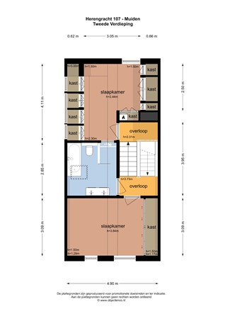 Floorplan - Herengracht 107, 1398 AE Muiden