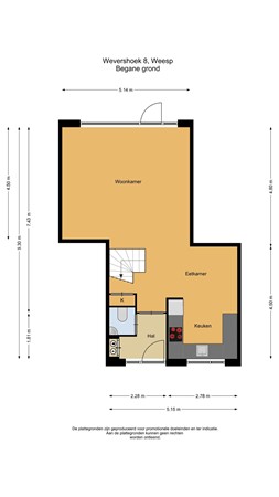 Floorplan - Wevershoek 8, 1383 CP Weesp
