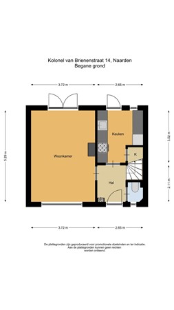Floorplan - Kolonel Van Brienenstraat 14, 1411 TJ Naarden
