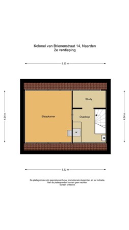Floorplan - Kolonel Van Brienenstraat 14, 1411 TJ Naarden