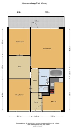 Floorplan - Heemraadweg 734, 1382 JH Weesp