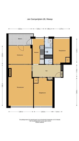 Floorplan - Jan Campertplein 26, 1382 SW Weesp