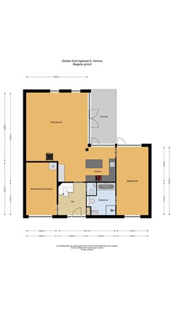 Floorplan - Golden Earringstraat 6, 1311 JN Almere